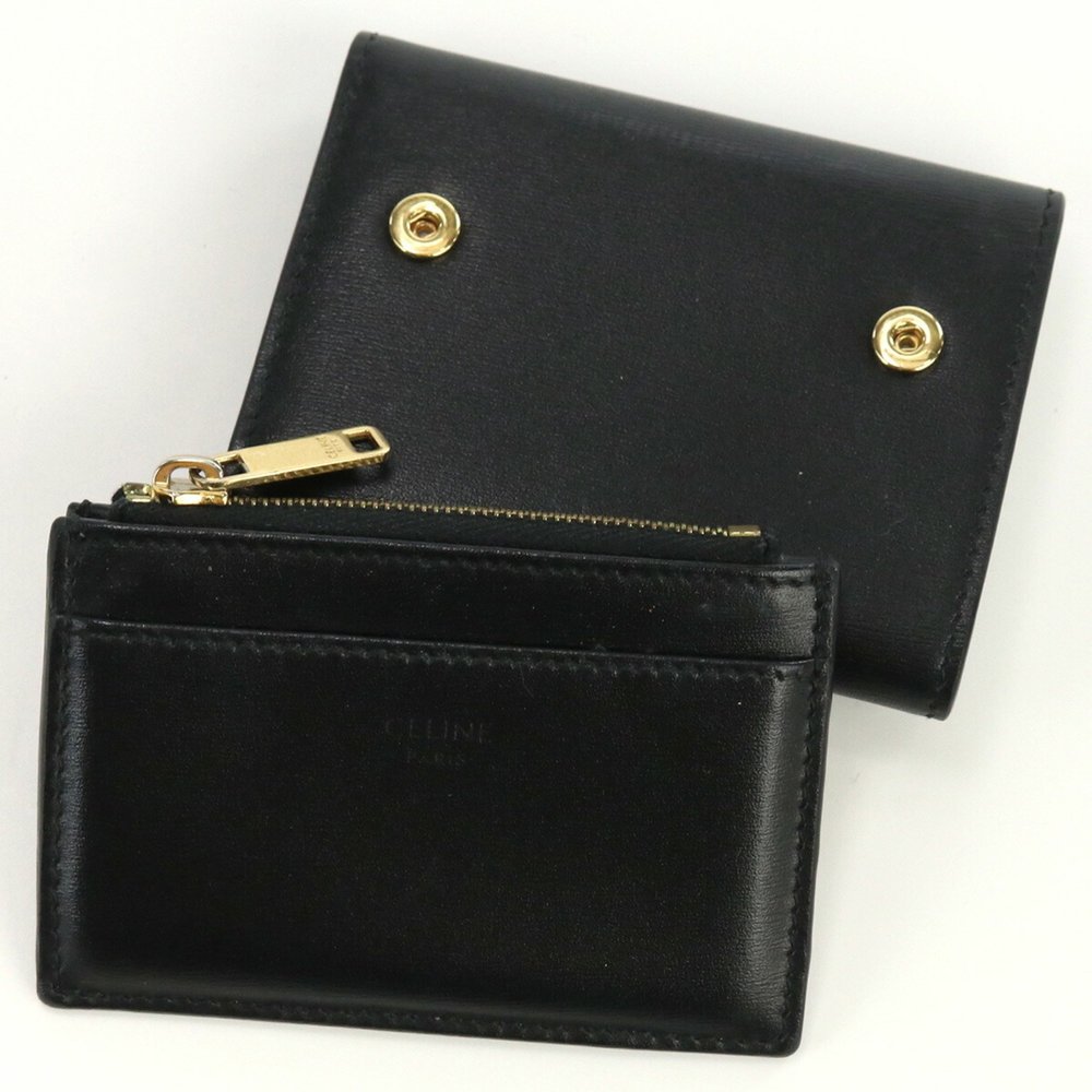 CELINE Celine with coin purse Triomphe 10I65 3DPV 38NO tri-fold wallet calf l... - Picture 10 of 10